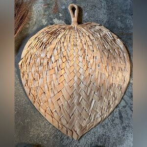 Natural Woven Leaf Wall Decor